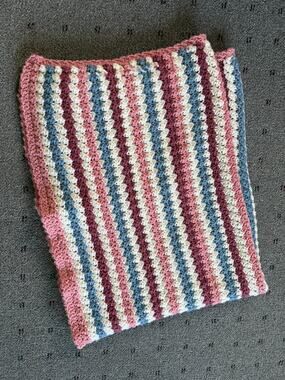 Homemade Crochet Blanket Throw 55"x40"